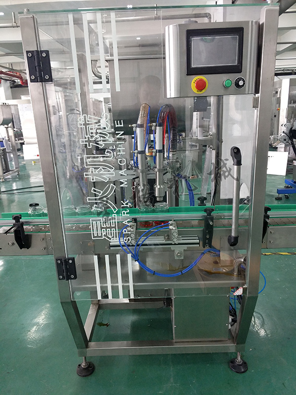 新品推薦:雙頭醬料灌裝自動抽真空旋蓋機(圖2)