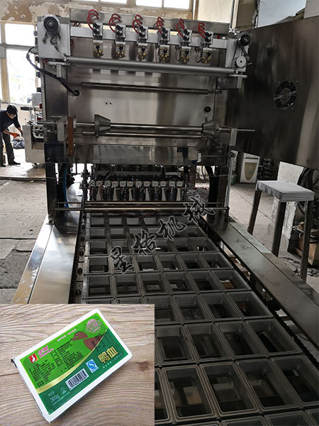 盒裝鴨血灌裝自動化機械設備灌裝工序看得見(圖2)